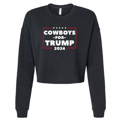 Cowboys For Trump 2024 Cropped Pullover Crew