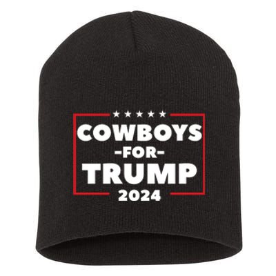 Cowboys For Trump 2024 Short Acrylic Beanie