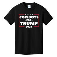 Cowboys For Trump 2024 Kids T-Shirt