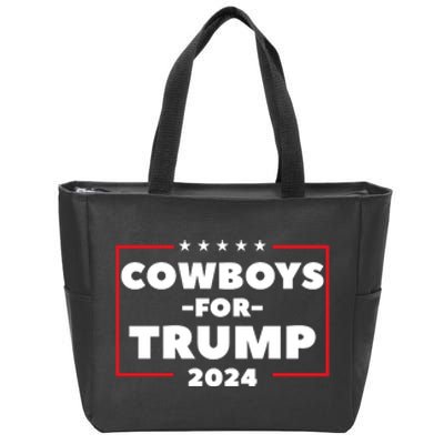 Cowboys For Trump 2024 Zip Tote Bag