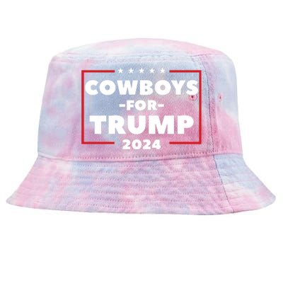 Cowboys For Trump 2024 Tie-Dyed Bucket Hat