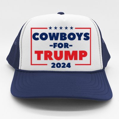 Cowboys For Trump 2024 Trucker Hat