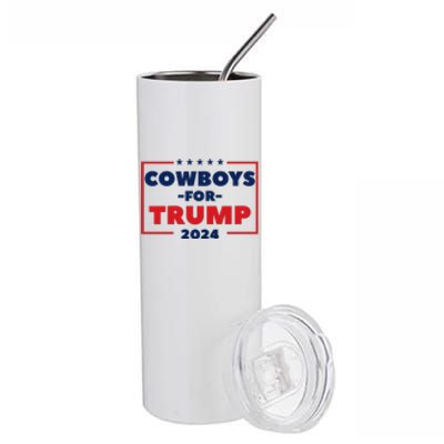 Cowboys For Trump 2024 Stainless Steel Tumbler