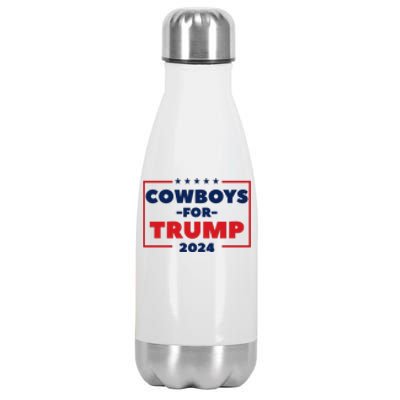 Cowboys For Trump 2024 Stainless Steel Insulated Water Bottle