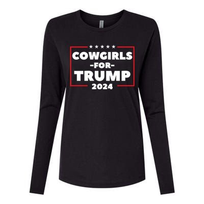 Cowgirls For Trump 2024 Womens Cotton Relaxed Long Sleeve T-Shirt