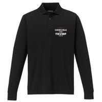 Cowgirls For Trump 2024 Performance Long Sleeve Polo