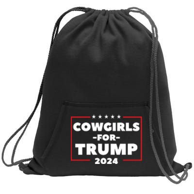 Cowgirls For Trump 2024 Sweatshirt Cinch Pack Bag