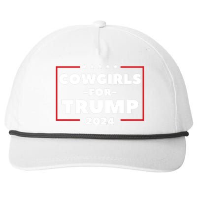 Cowgirls For Trump 2024 Snapback Five-Panel Rope Hat