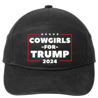 Cowgirls For Trump 2024 7-Panel Snapback Hat