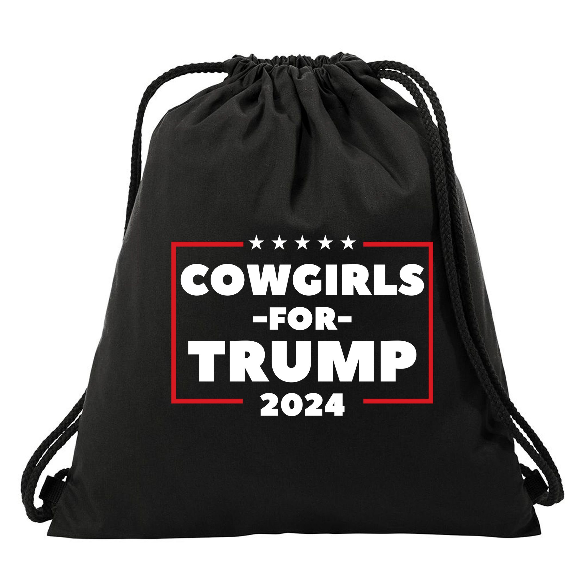 Cowgirls For Trump 2024 Drawstring Bag