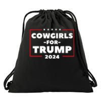 Cowgirls For Trump 2024 Drawstring Bag