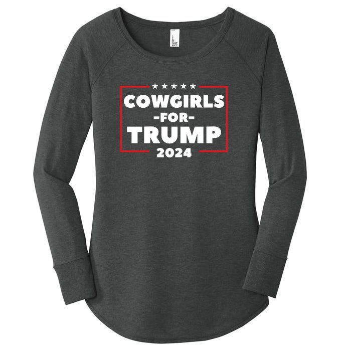 Cowgirls For Trump 2024 Women's Perfect Tri Tunic Long Sleeve Shirt