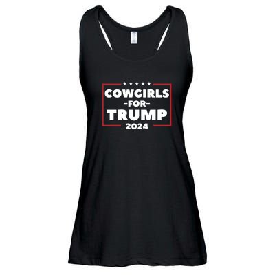 Cowgirls For Trump 2024 Ladies Essential Flowy Tank