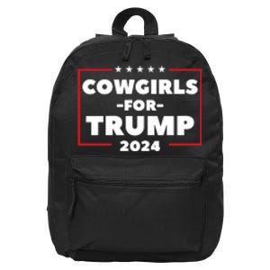 Cowgirls For Trump 2024 16 in Basic Backpack