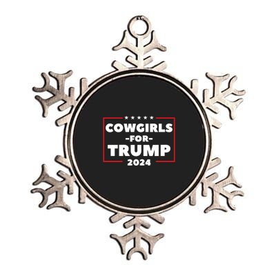 Cowgirls For Trump 2024 Metallic Star Ornament