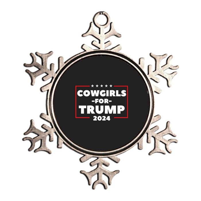 Cowgirls For Trump 2024 Metallic Star Ornament