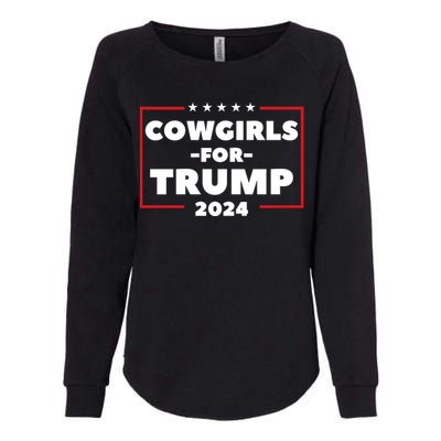 Cowgirls For Trump 2024 Womens California Wash Sweatshirt