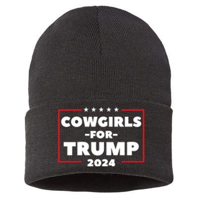 Cowgirls For Trump 2024 Sustainable Knit Beanie