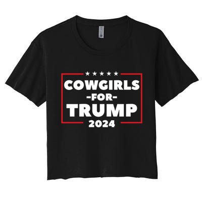 Cowgirls For Trump 2024 Women's Crop Top Tee