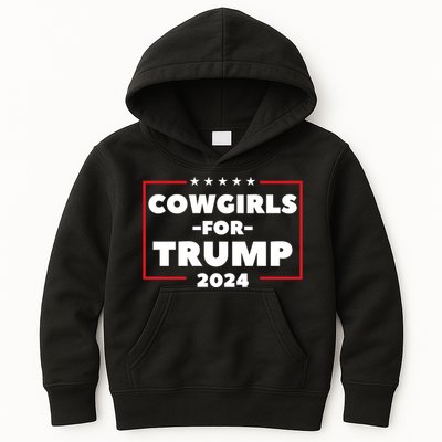 Cowgirls For Trump 2024 Kids Hoodie