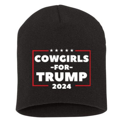 Cowgirls For Trump 2024 Short Acrylic Beanie