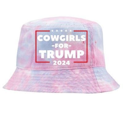 Cowgirls For Trump 2024 Tie-Dyed Bucket Hat