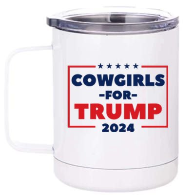 Cowgirls For Trump 2024 12 oz Stainless Steel Tumbler Cup