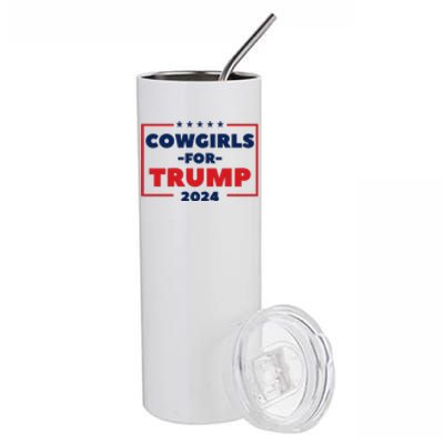 Cowgirls For Trump 2024 Stainless Steel Tumbler