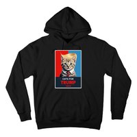 Cats For Trump 2024 Election Funny Trump Cats Lovers Hoodie