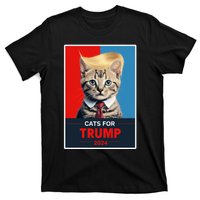 Cats For Trump 2024 Election Funny Trump Cats Lovers T-Shirt