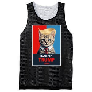 Cats For Trump 2024 Election Funny Trump Cats Lovers Mesh Reversible Basketball Jersey Tank