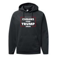 Cubans For Trump 2024 Performance Fleece Hoodie