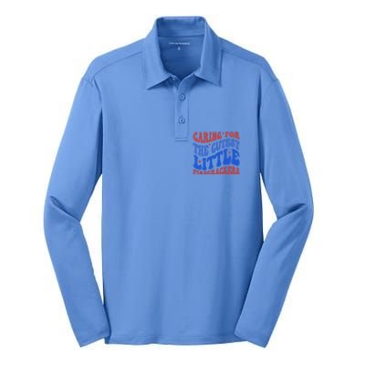 Caring For The Cutest Little Firecrackers 4th Of July Silk Touch Performance Long Sleeve Polo