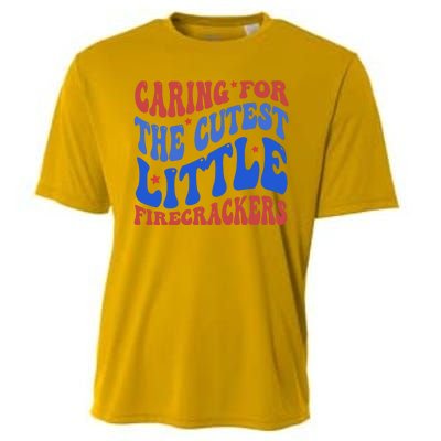 Caring For The Cutest Little Firecrackers 4th Of July Cooling Performance Crew T-Shirt