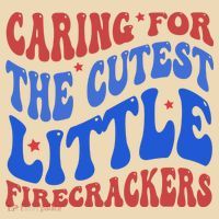 Caring For The Cutest Little Firecrackers 4th Of July Drawstring Bag