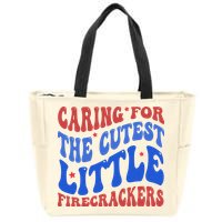 Caring For The Cutest Little Firecrackers 4th Of July Zip Tote Bag