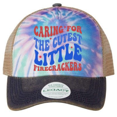 Caring For The Cutest Little Firecrackers 4th Of July Legacy Tie Dye Trucker Hat