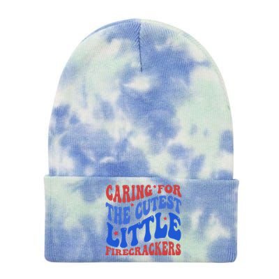 Caring For The Cutest Little Firecrackers 4th Of July Tie Dye 12in Knit Beanie