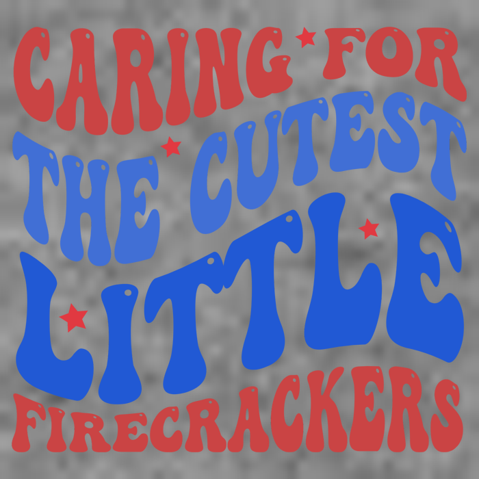 Caring For The Cutest Little Firecrackers 4th Of July Hooded Wearable Blanket