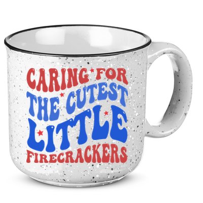 Caring For The Cutest Little Firecrackers 4th Of July 15oz Campfire Ceramic Mug