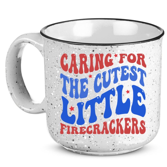 Caring For The Cutest Little Firecrackers 4th Of July 15oz Campfire Ceramic Mug