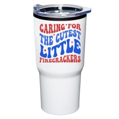 Caring For The Cutest Little Firecrackers 4th Of July Tumbler