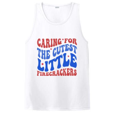 Caring For The Cutest Little Firecrackers 4th Of July PosiCharge Competitor Tank