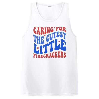 Caring For The Cutest Little Firecrackers 4th Of July PosiCharge Competitor Tank