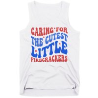Caring For The Cutest Little Firecrackers 4th Of July Tank Top