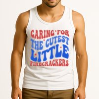 Caring For The Cutest Little Firecrackers 4th Of July Tank Top