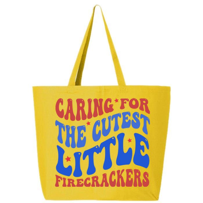 Caring For The Cutest Little Firecrackers 4th Of July 25L Jumbo Tote