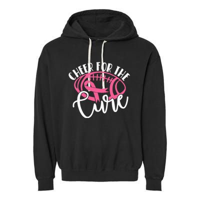 Cheer For The Cure Pink Breast Cancer Awareness  Garment-Dyed Fleece Hoodie