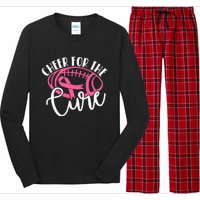 Cheer For The Cure Pink Breast Cancer Awareness  Long Sleeve Pajama Set