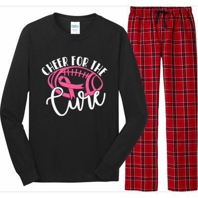 Cheer For The Cure Pink Breast Cancer Awareness  Long Sleeve Pajama Set